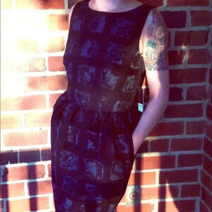 Monika Chiang navy and black dress‎